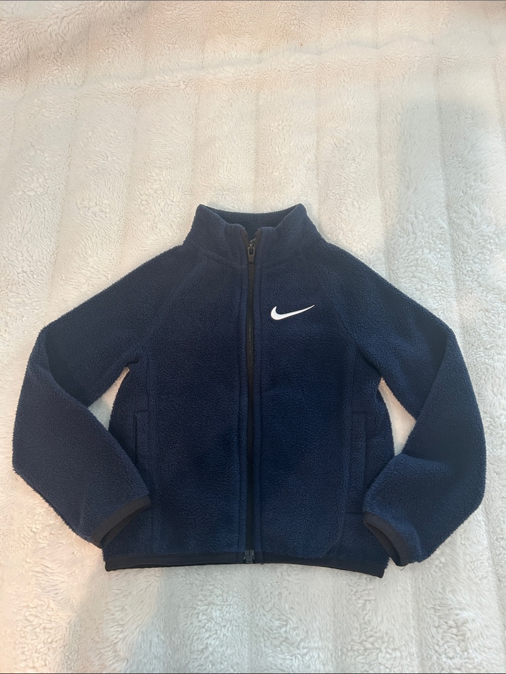 Nike Kids' Navy Fleece Jacket with Zip